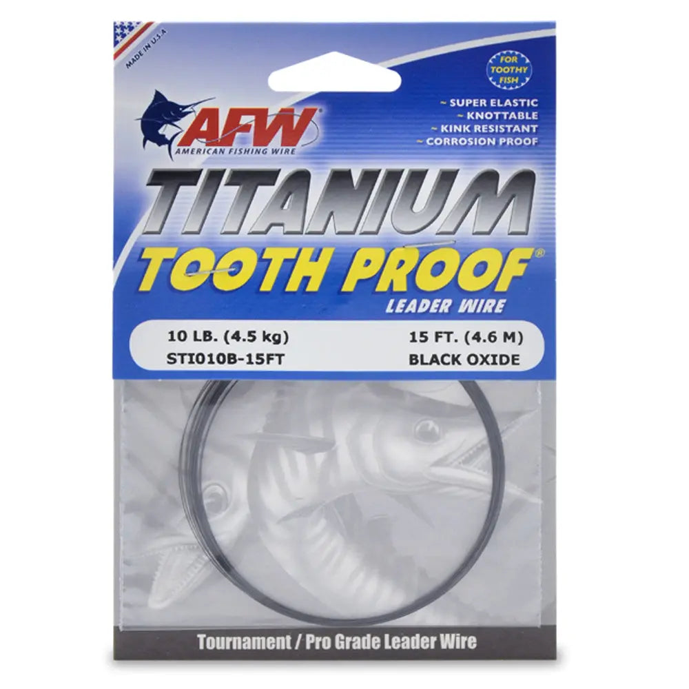 AFW Toothproof Titanium Single Strand Leader Wire SPRITE Fishing