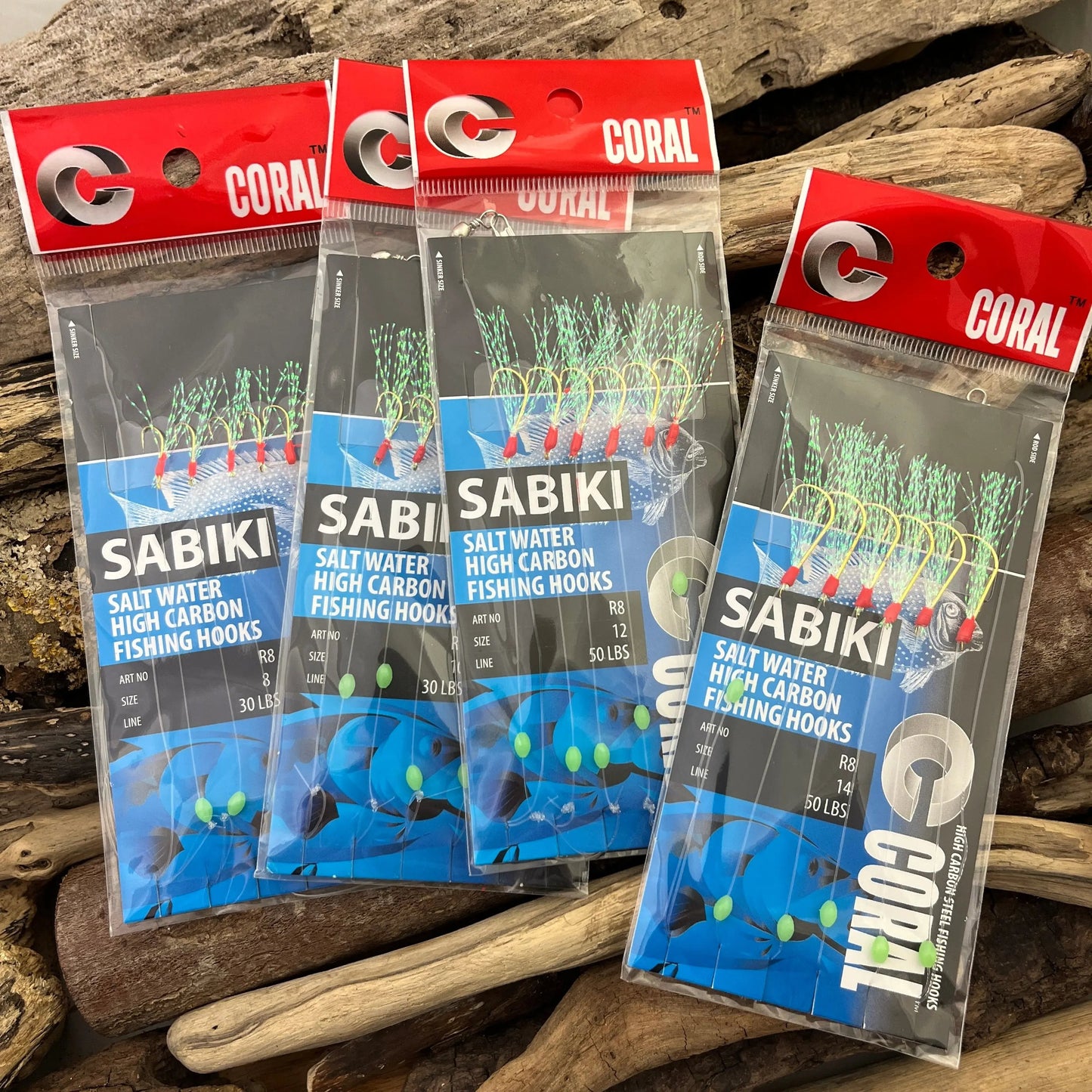 Coral 6-Hook Sabikis SPRITE Fishing
