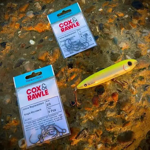 Cox & Rawle Lure Replacement Single Hook for all Lures and Hardbaits when replacing trebles SPRITE Fishing