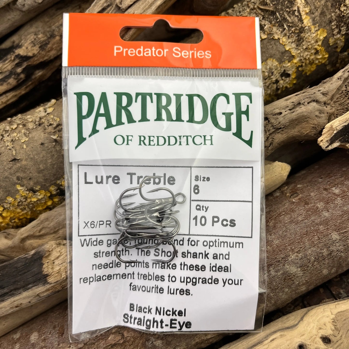 Partridge Predator Round-Bend Treble Hook SPRITE Fishing
