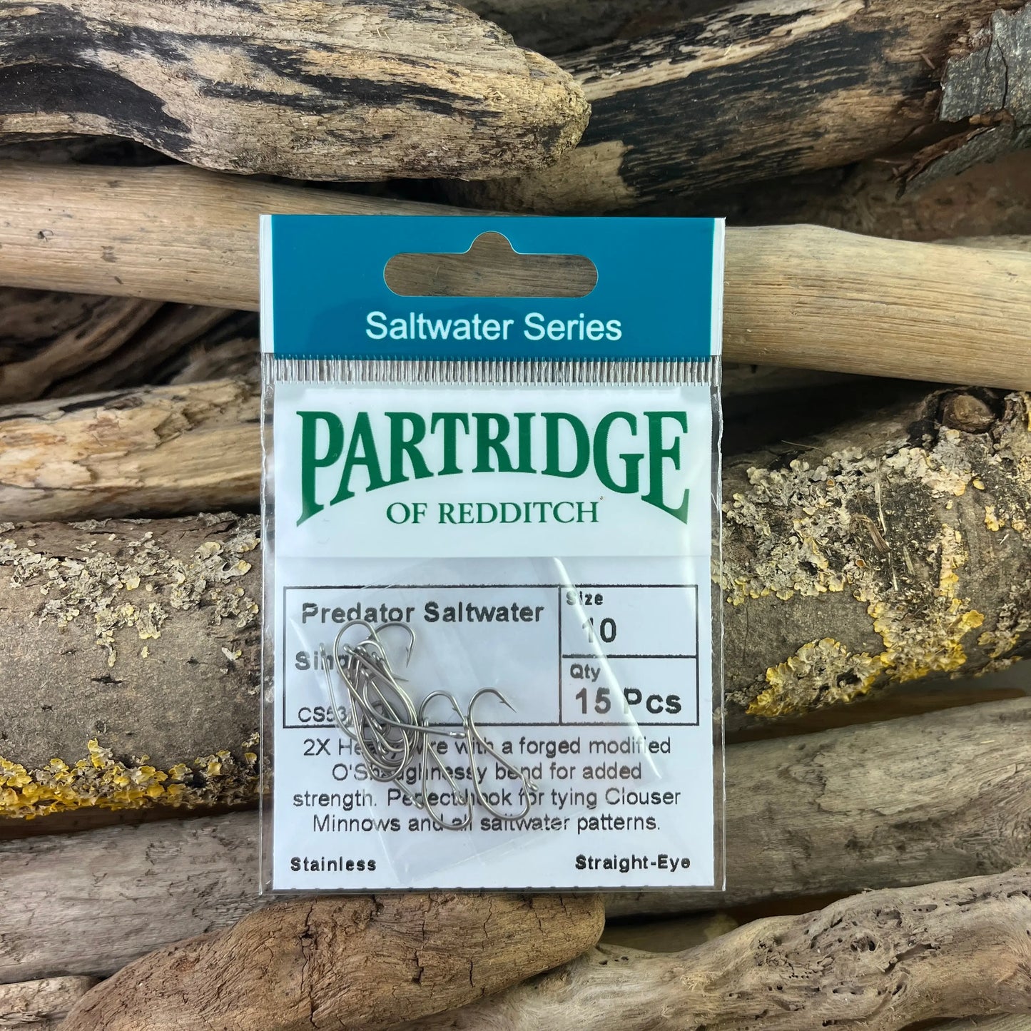 Partridge Stainless Steel Saltwater Single Hook for Bonefish, Permit and Bass Fly Fishing SPRITE Fishing
