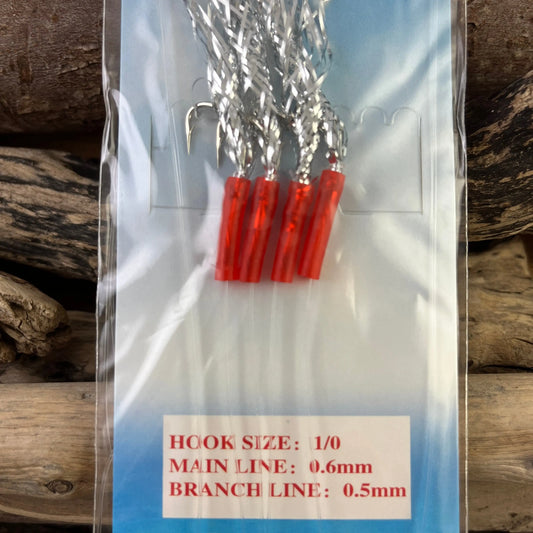 4-Hook Mylar Sabiki Rig #1/0 SPRITE Fishing