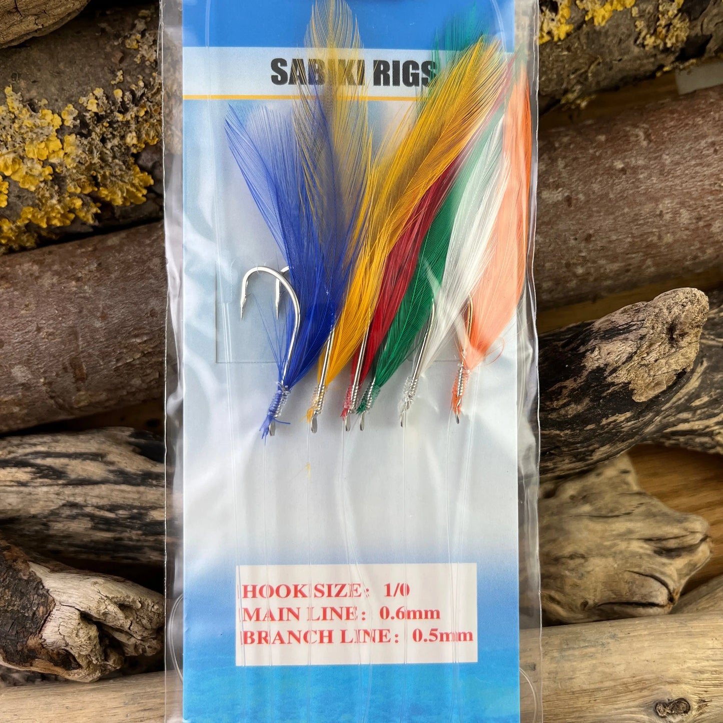 6-Hook Mackeral Feather Sabiki Rig #1/0 SPRITE Fishing