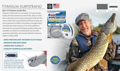 AFW SURFSTRAND 1x7 Titanium Leader Wire SPRITE Fishing