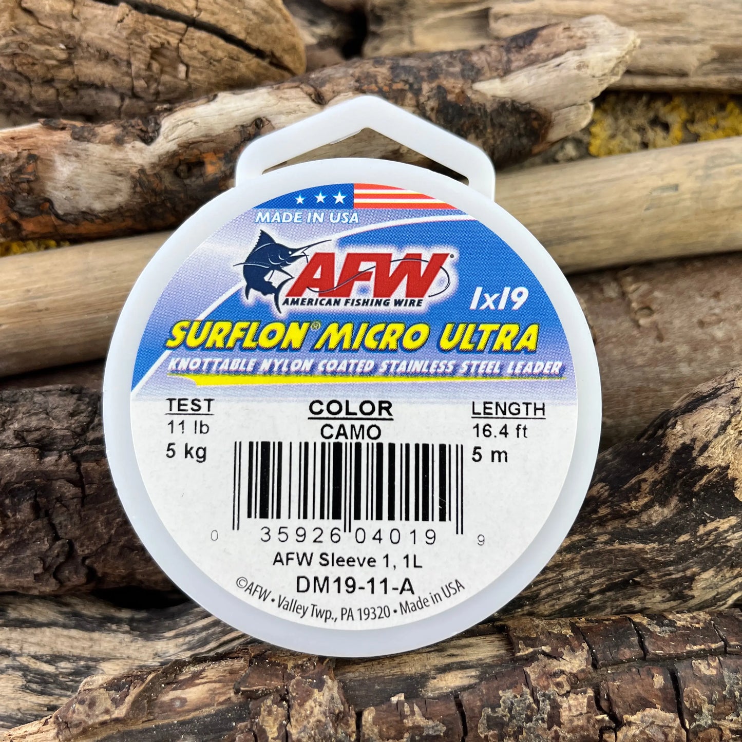 AFW Surflon Micro Ultra 19-Strand Leader Wire 11lb SPRITE Fishing