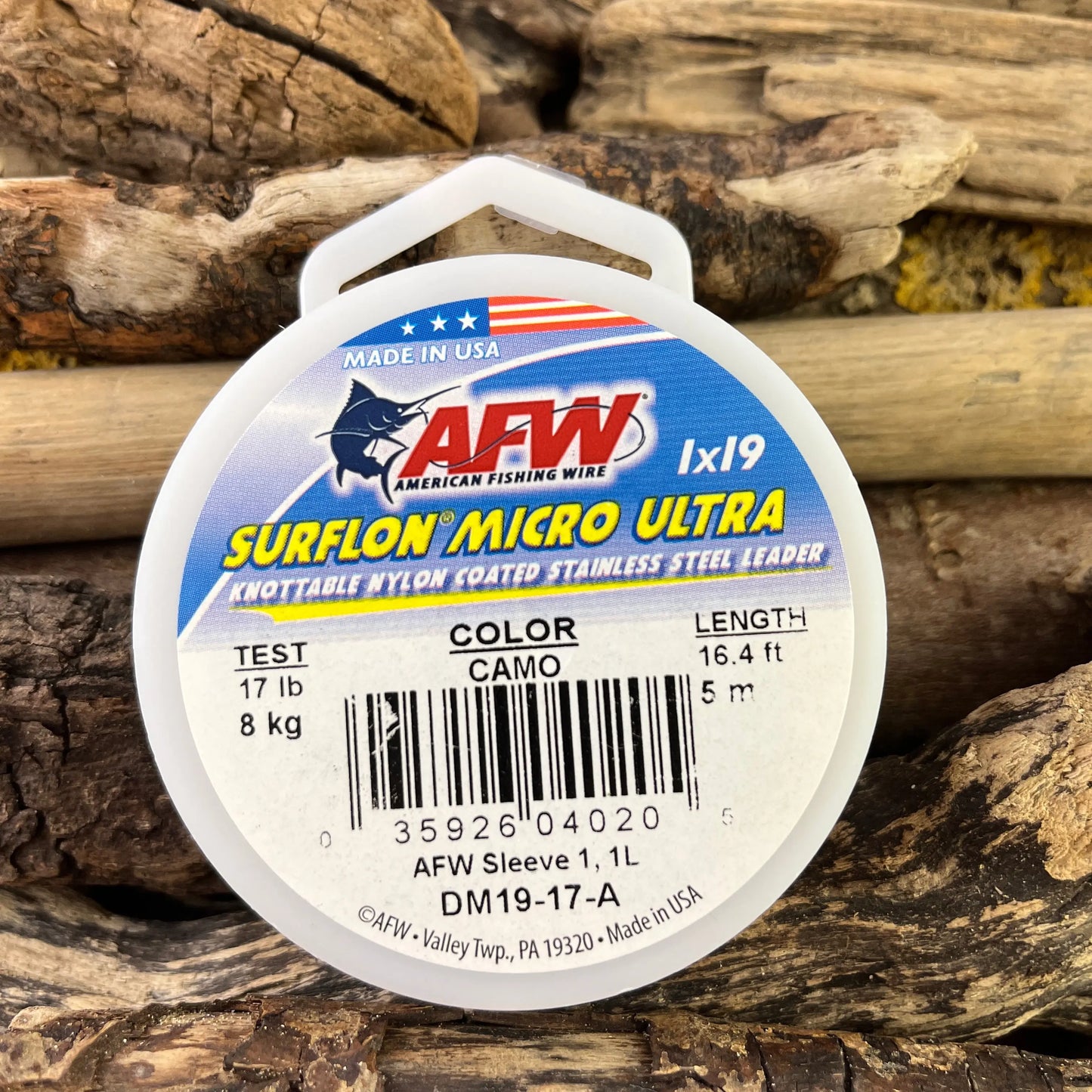 AFW Surflon Micro Ultra 19-Strand Leader Wire 17lb SPRITE Fishing