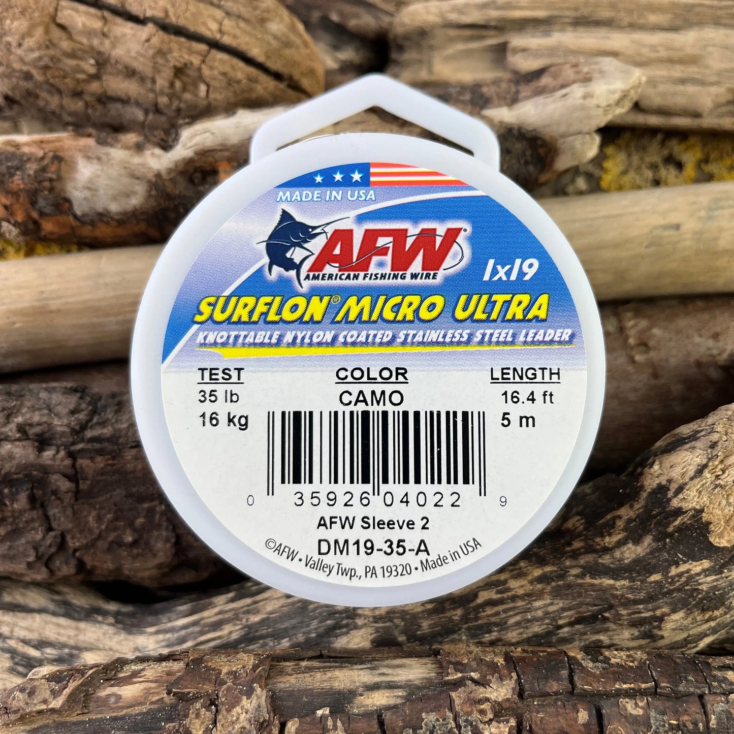 AFW Surflon Micro Ultra 19-Strand Leader Wire 35lb SPRITE Fishing