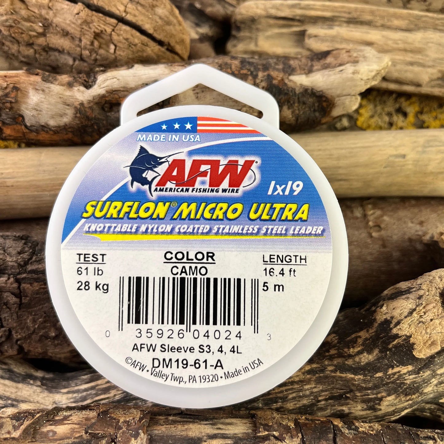 AFW Surflon Micro Ultra 19-Strand Leader Wire 61lb SPRITE Fishing