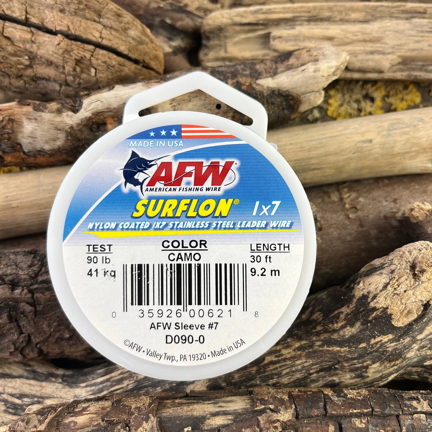 AFW Surflon Stainless Steel Leader Wire - 1x7 Multi-strand Wire SPRITE Fishing