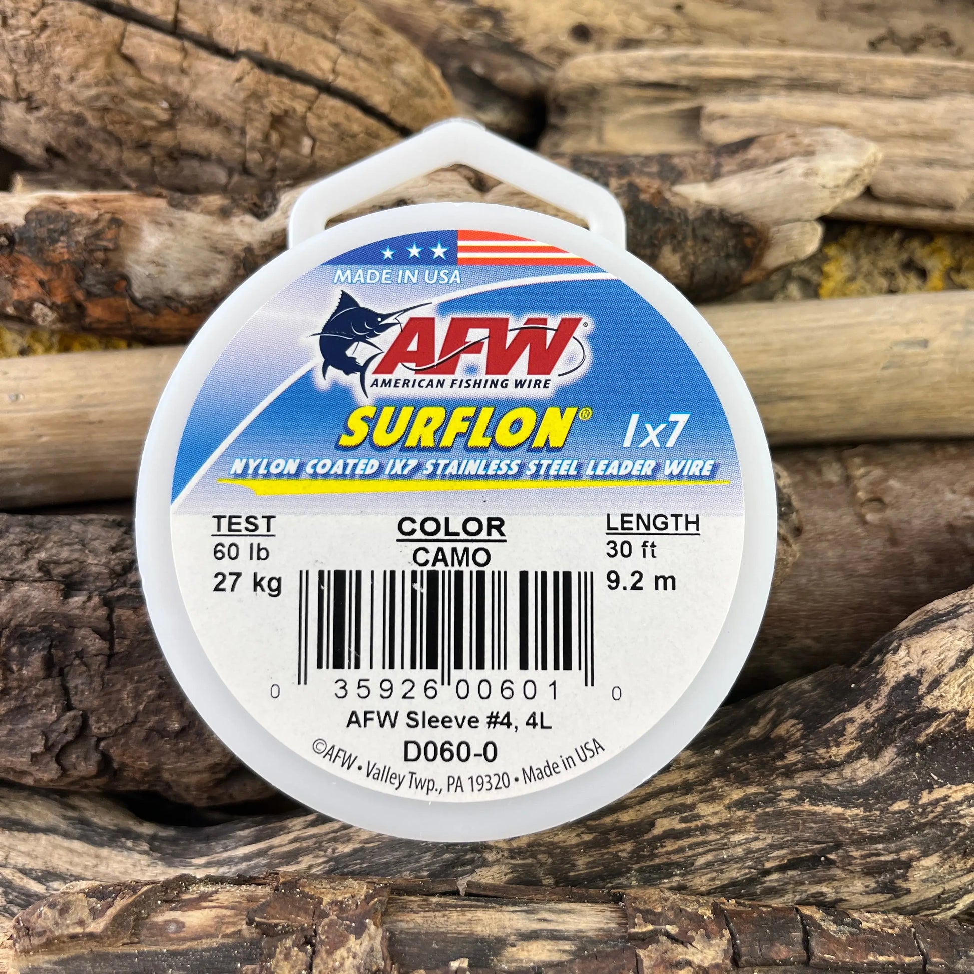 AFW Surflon Stainless Steel Leader Wire - 1x7 Multi-strand Wire SPRITE Fishing