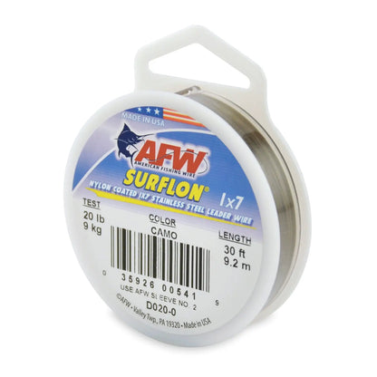 AFW Surflon Stainless Steel Leader Wire - 1x7 Multi-strand Wire SPRITE Fishing