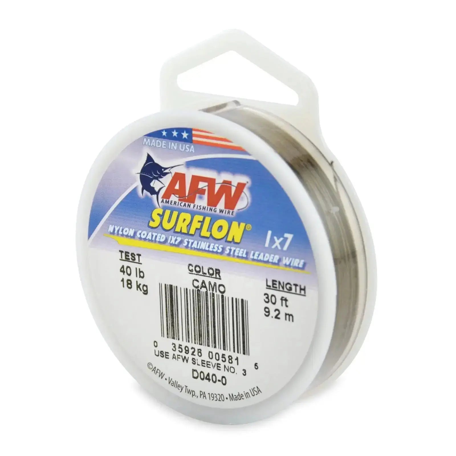 AFW Surflon Stainless Steel Leader Wire - 1x7 Multi-strand Wire SPRITE Fishing