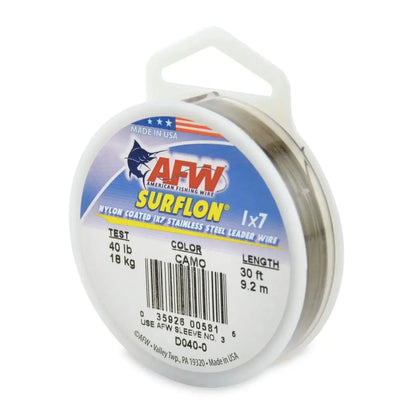 AFW Surflon Stainless Steel Leader Wire - 1x7 Multi-strand Wire SPRITE Fishing