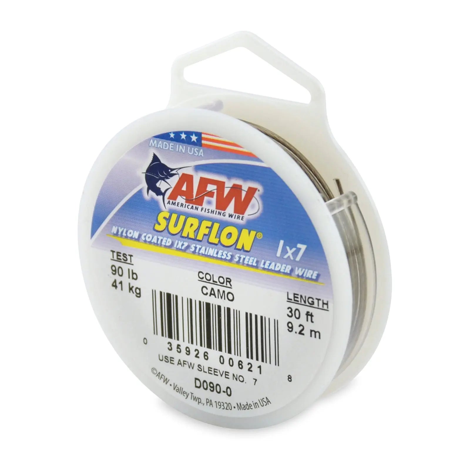 AFW Surflon Stainless Steel Leader Wire - 1x7 Multi-strand Wire SPRITE Fishing