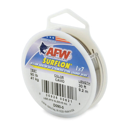 AFW Surflon Stainless Steel Leader Wire - 1x7 Multi-strand Wire SPRITE Fishing