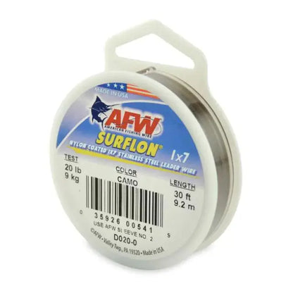 AFW Surflon Stainless Steel Leader Wire - 1x7 Multi-strand Wire SPRITE Fishing