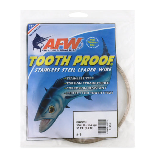 AFW ToothProof Stainless Single Strand Leader Wire SPRITE Fishing