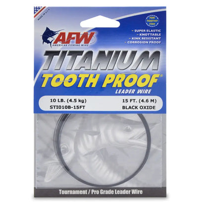 AFW Toothproof Titanium Single Strand Leader Wire SPRITE Fishing