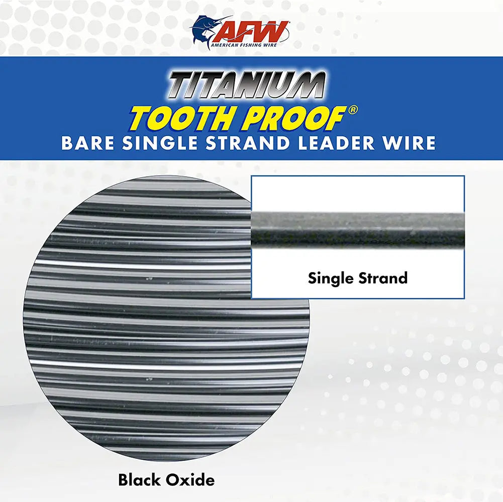 AFW Toothproof Titanium Single Strand Leader Wire SPRITE Fishing