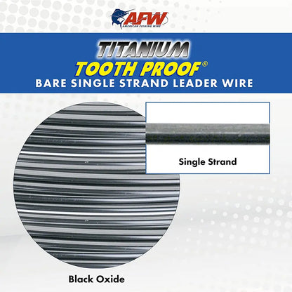 AFW Toothproof Titanium Single Strand Leader Wire SPRITE Fishing