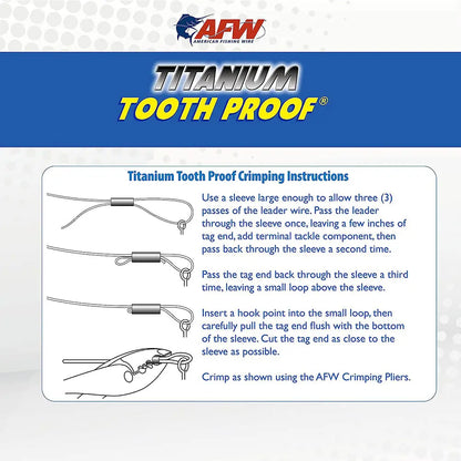 AFW Toothproof Titanium Single Strand Leader Wire SPRITE Fishing