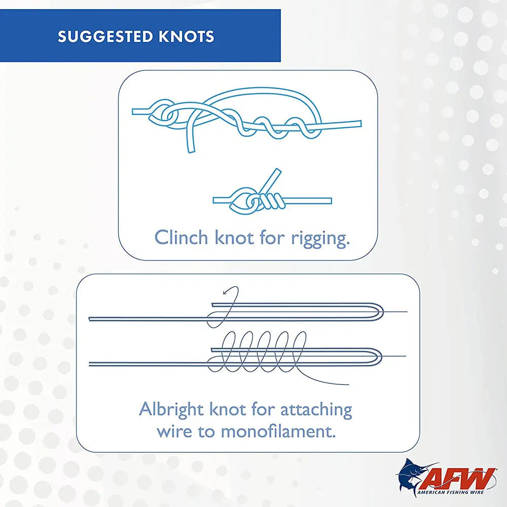 AFW Toothproof Titanium Single Strand Leader Wire SPRITE Fishing