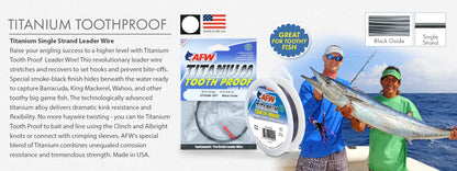 AFW Toothproof Titanium Single Strand Leader Wire SPRITE Fishing