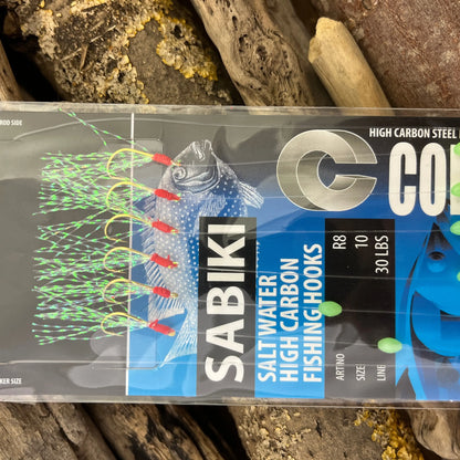 Coral 6-Hook Sabikis for Mackerel, Whiting and Pouting for the pot or bait SPRITE Fishing