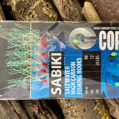 Coral 6-Hook Sabikis for Mackerel, Whiting and Pouting for the pot or bait SPRITE Fishing