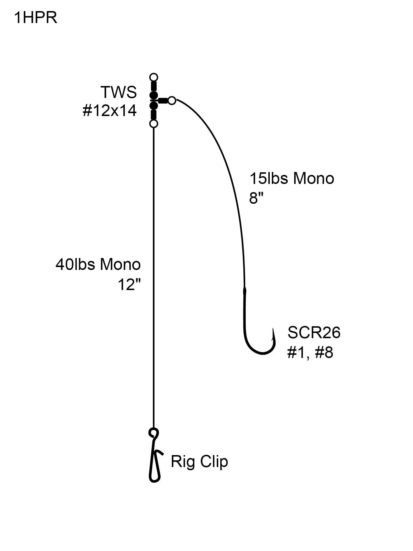 Cox & Rawle 1-Hook Pier Rig SPRITE Fishing