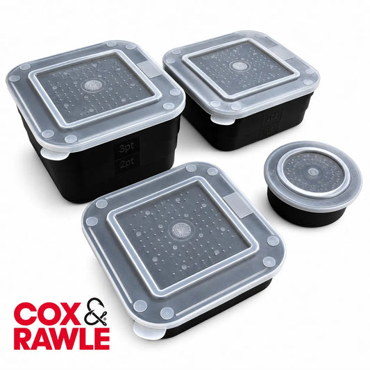 Cox & Rawle Bait Boxes for storing Rag Worm, Lug Worm and Peeler Crabs for sea fishing