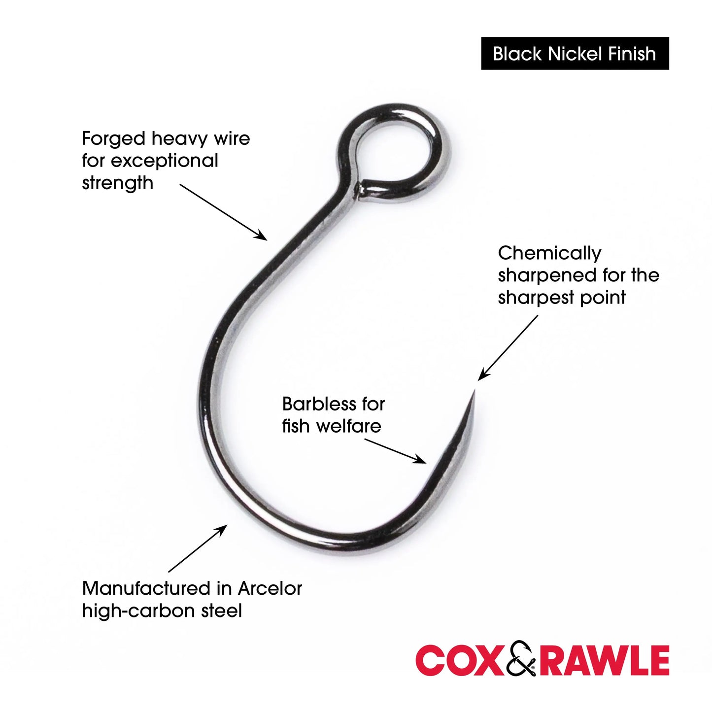 Cox & Rawle Barbless Lure Replacement Single Hook SPRITE Fishing