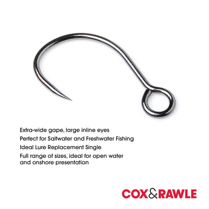 Cox & Rawle Barbless Lure Replacement Single Hook SPRITE Fishing