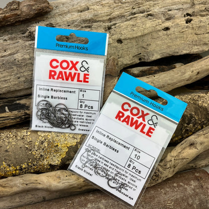 Cox & Rawle Barbless Lure Replacement Single Hook SPRITE Fishing