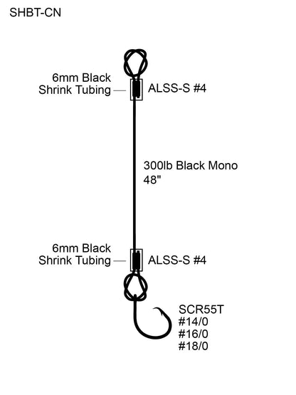 Cox & Rawle Big Game Circle Biter Trace Nylon SPRITE Fishing