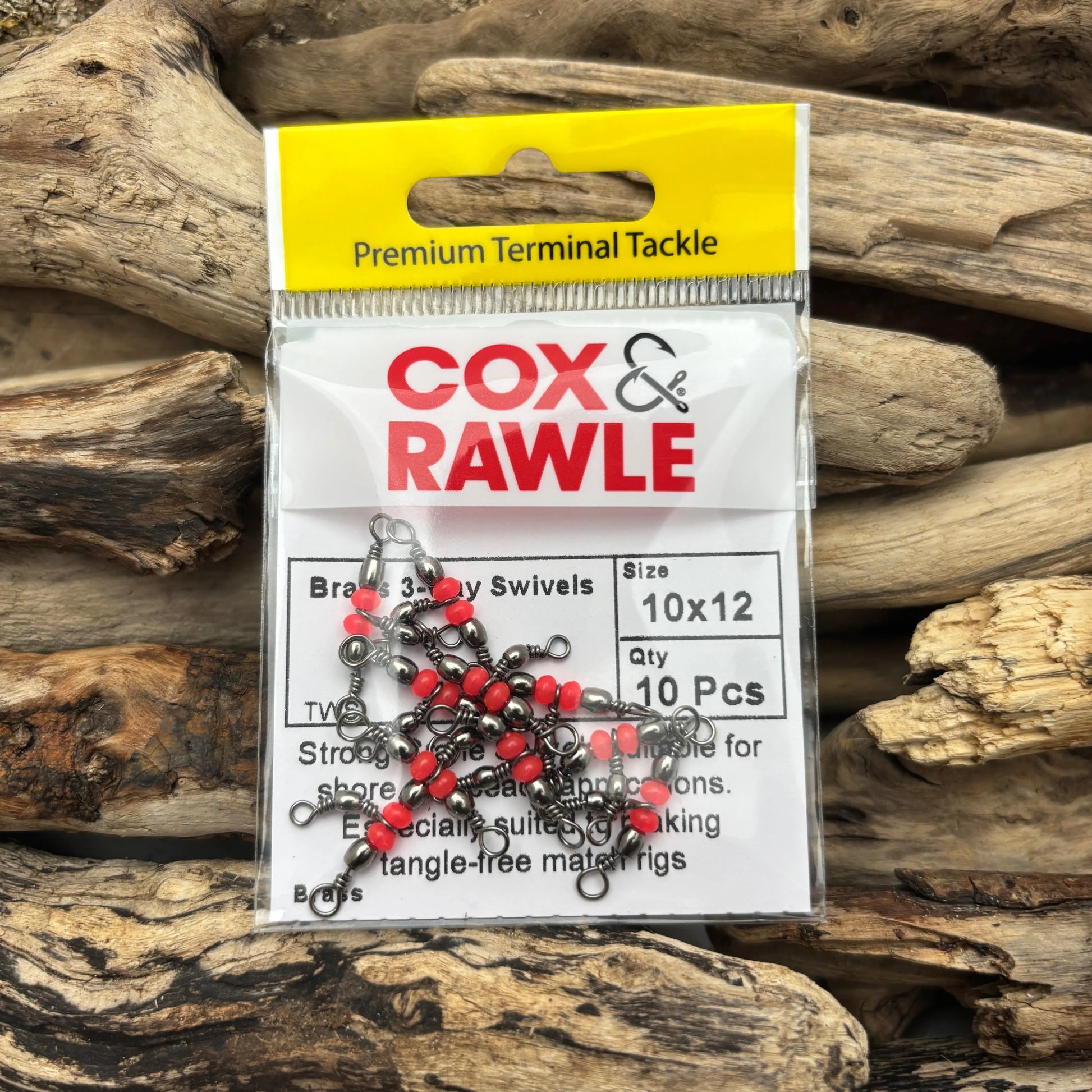 Cox-&-Rawle-Brass-Three-Way-Barrel-Swivel-10-x-12-SPRITE-Fishing