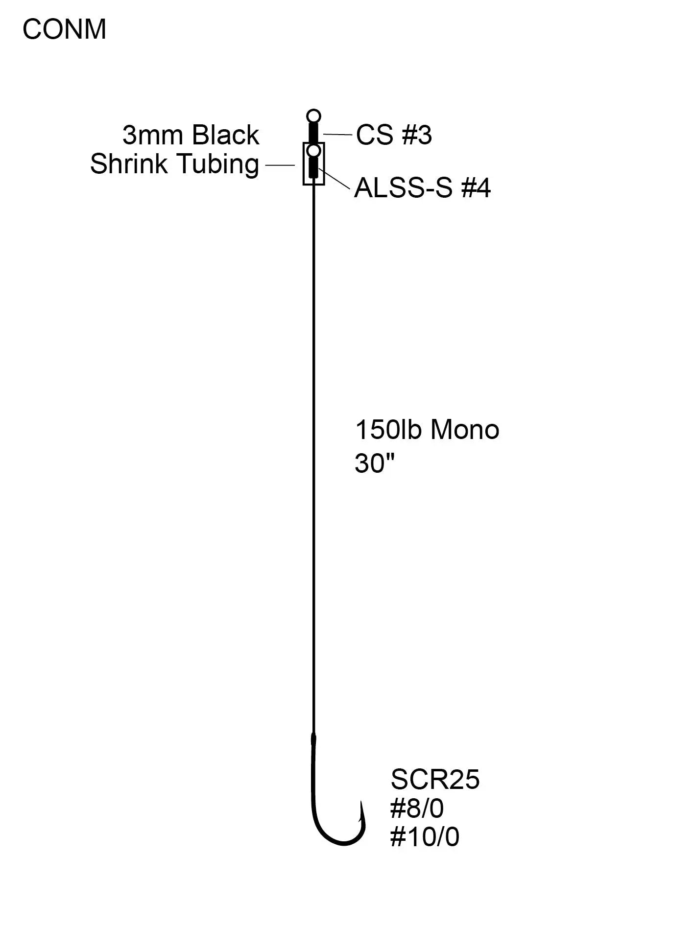 Cox & Rawle Conger Rig Mono (Long Rough Ground Rig) SPRITE Fishing