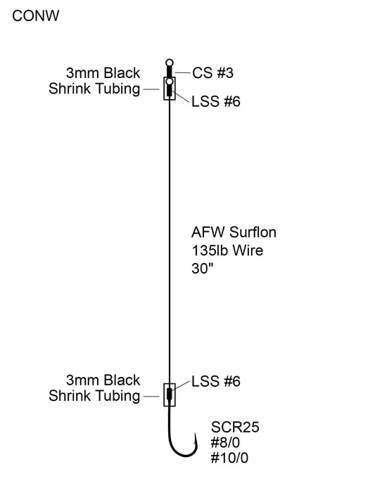 Cox & Rawle Conger Wire Trace (Long Rough Ground Rig) SPRITE Fishing