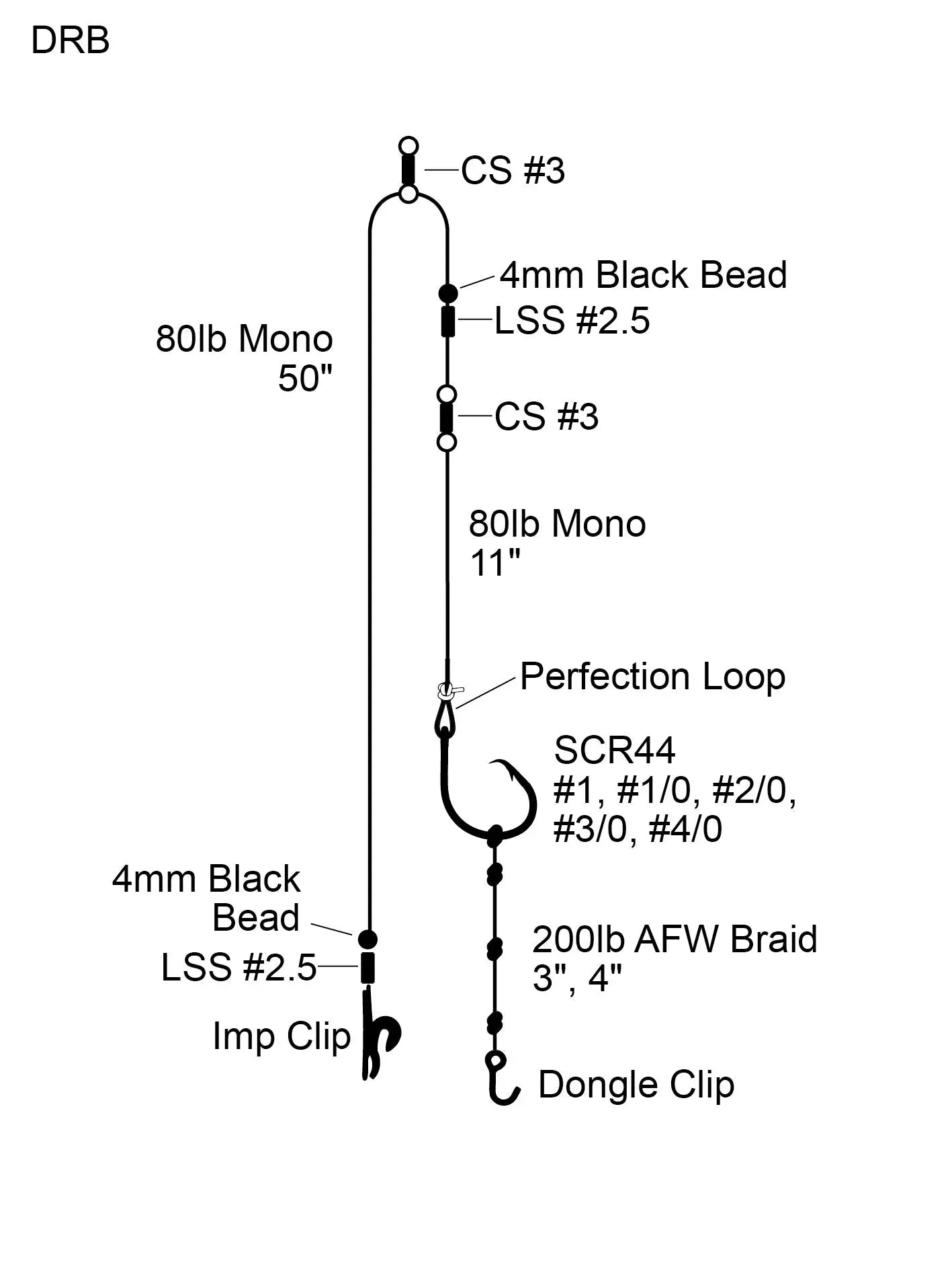 Cox & Rawle Dongle Rig - Braid SPRITE Fishing