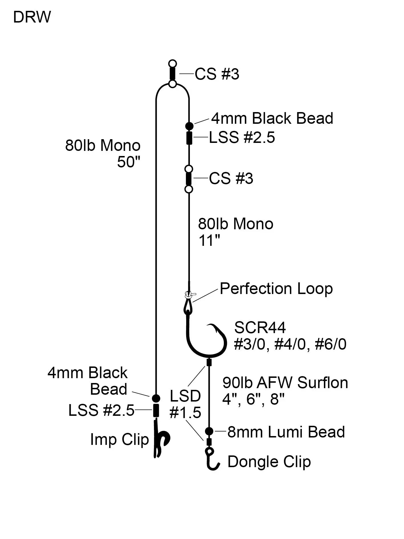 Cox & Rawle Dongle Rig - Wire SPRITE Fishing