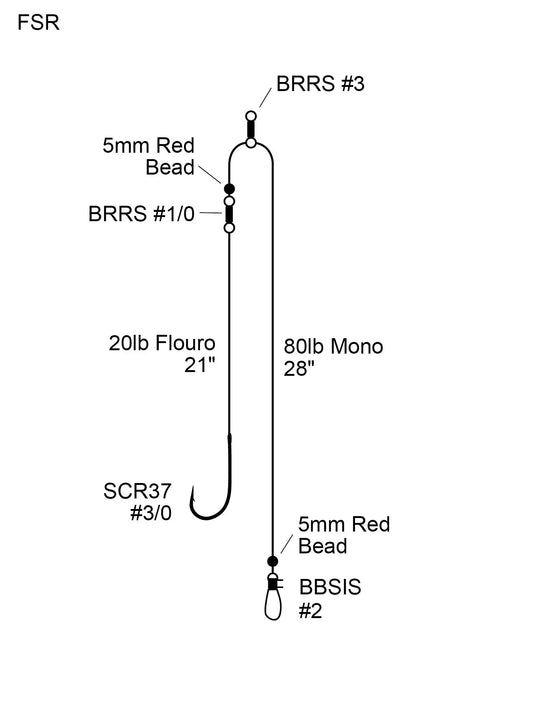 Cox & Rawle Fluorocarbon Smooth Hound Rig SPRITE Fishing