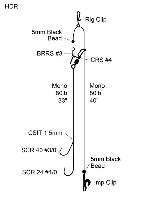 Cox & Rawle Heavy Duty Ray Rig (Pulley Dropper Rig) SPRITE Fishing