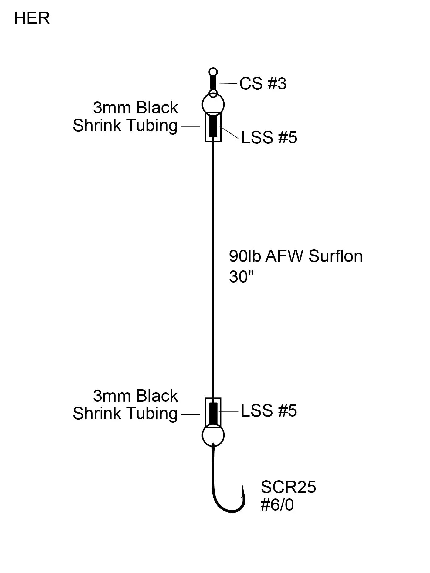 Cox & Rawle Huss / Eel Rig (Short Rough Ground Rig) SPRITE Fishing