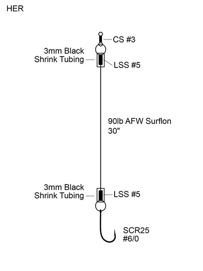 Cox & Rawle Huss / Eel Rig (Short Rough Ground Rig) SPRITE Fishing