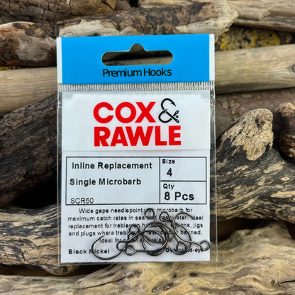 Cox & Rawle Lure Replacement Single Hook for all Lures and Hardbaits when replacing trebles SPRITE Fishing