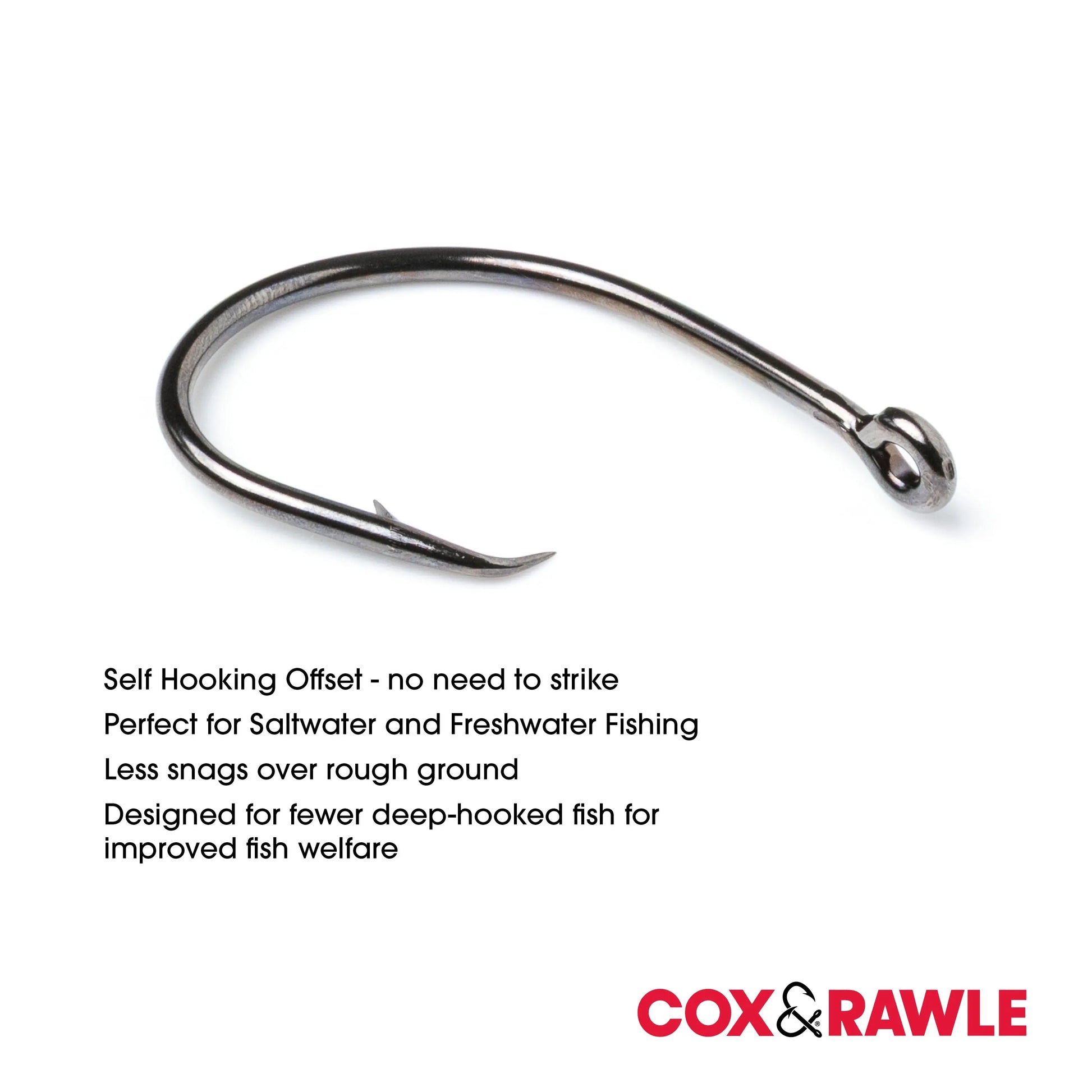 Cox & Rawle Mutsu Circle Extra Hook for Dongle Rigs and Bass, Pollack, Cod, Blue Shark, Smoothhound and Tope SPRITE Fishing