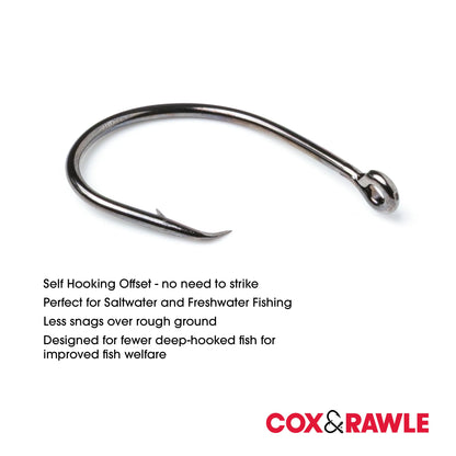 Cox & Rawle Mutsu Circle Extra Hook for Dongle Rigs and Bass, Pollack, Cod, Blue Shark, Smoothhound and Tope SPRITE Fishing