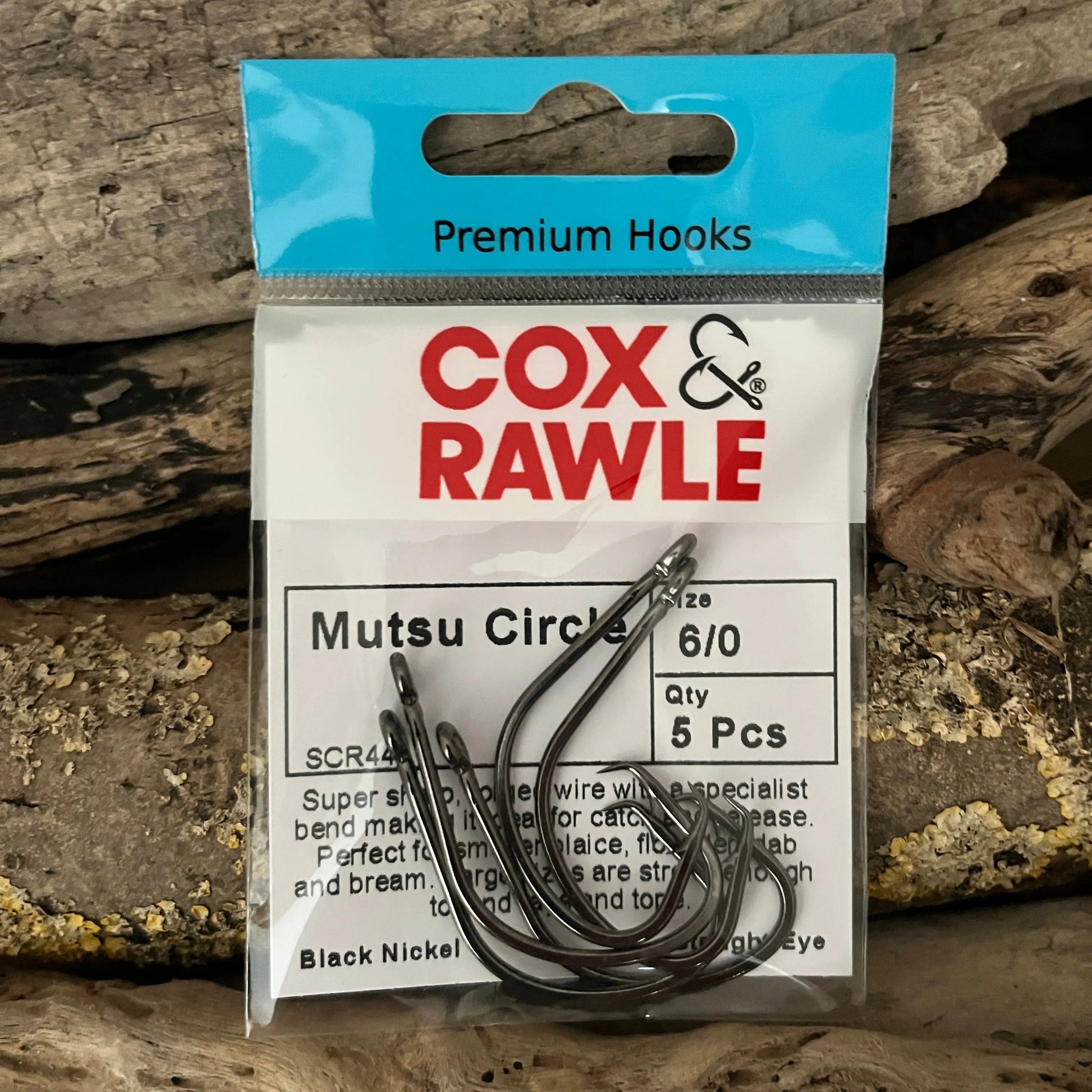 Cox & Rawle Mutsu Circle Hook for Dongle Rigs and Bass, Pollack, Cod, Smoothhound and Tope SPRITE Fishing
