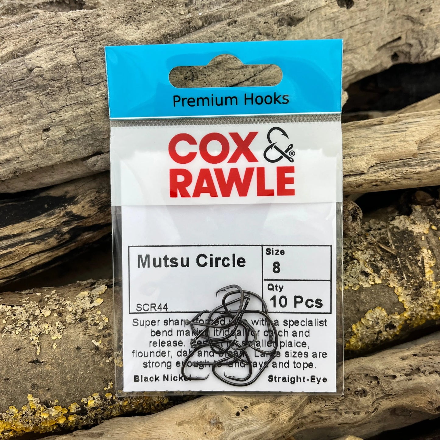 Cox & Rawle Mutsu Circle Hook for Dongle Rigs and Bass, Pollack, Cod, Smoothhound and Tope SPRITE Fishing