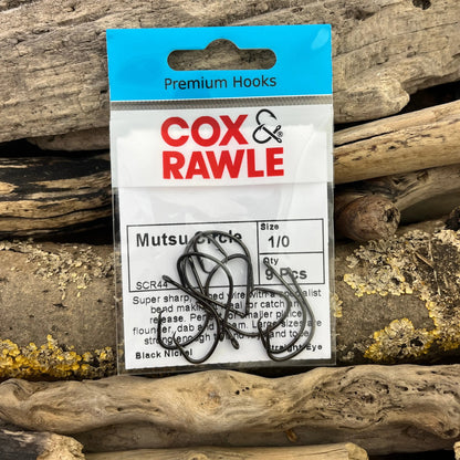 Cox & Rawle Mutsu Circle Hook for Dongle Rigs and Bass, Pollack, Cod, Smoothhound and Tope SPRITE Fishing